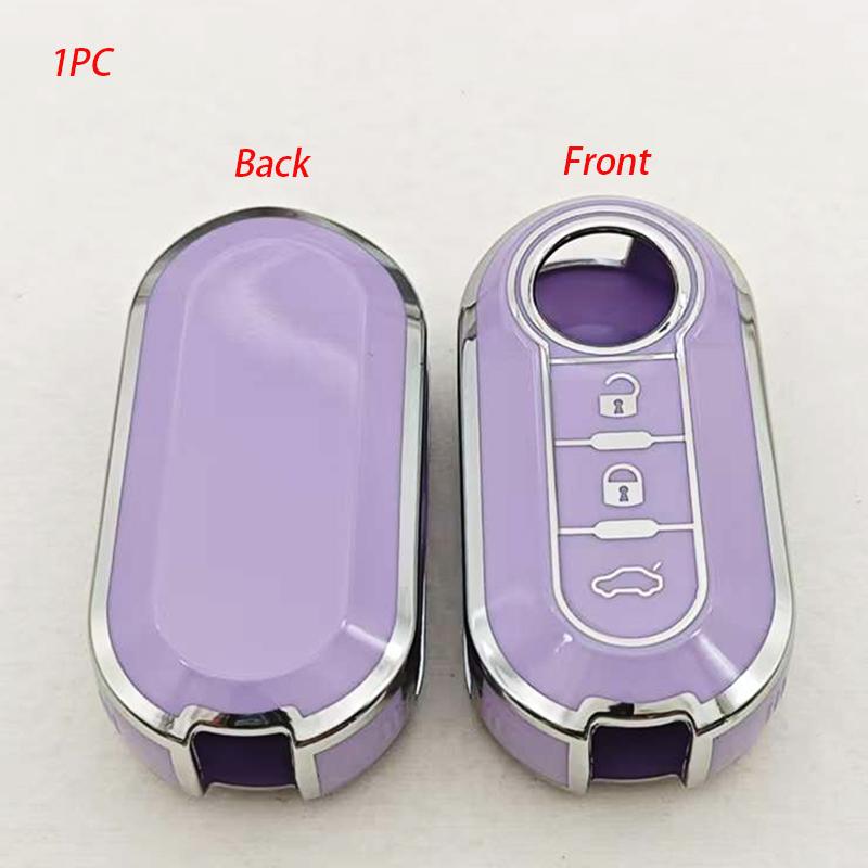 Yeni TPU Araba Çevirme Anahtar Kılıfı Kabuk FIAT 500 Ducato Punto Panda Lancia Musa Citroen Jumper Peugeot Boxer Aksesuarları