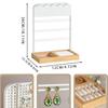 Elegant Wooden And Iron Jewelry Stand, Organizer for Storage Presentation, Suitable Retail
