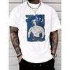 Men'S Casual Fashion Short Sleeve T-Shirt with Muscle Duck Graphic Print,Regular Fit Round Neck, Stretchy Summer Tee for Casual Attire