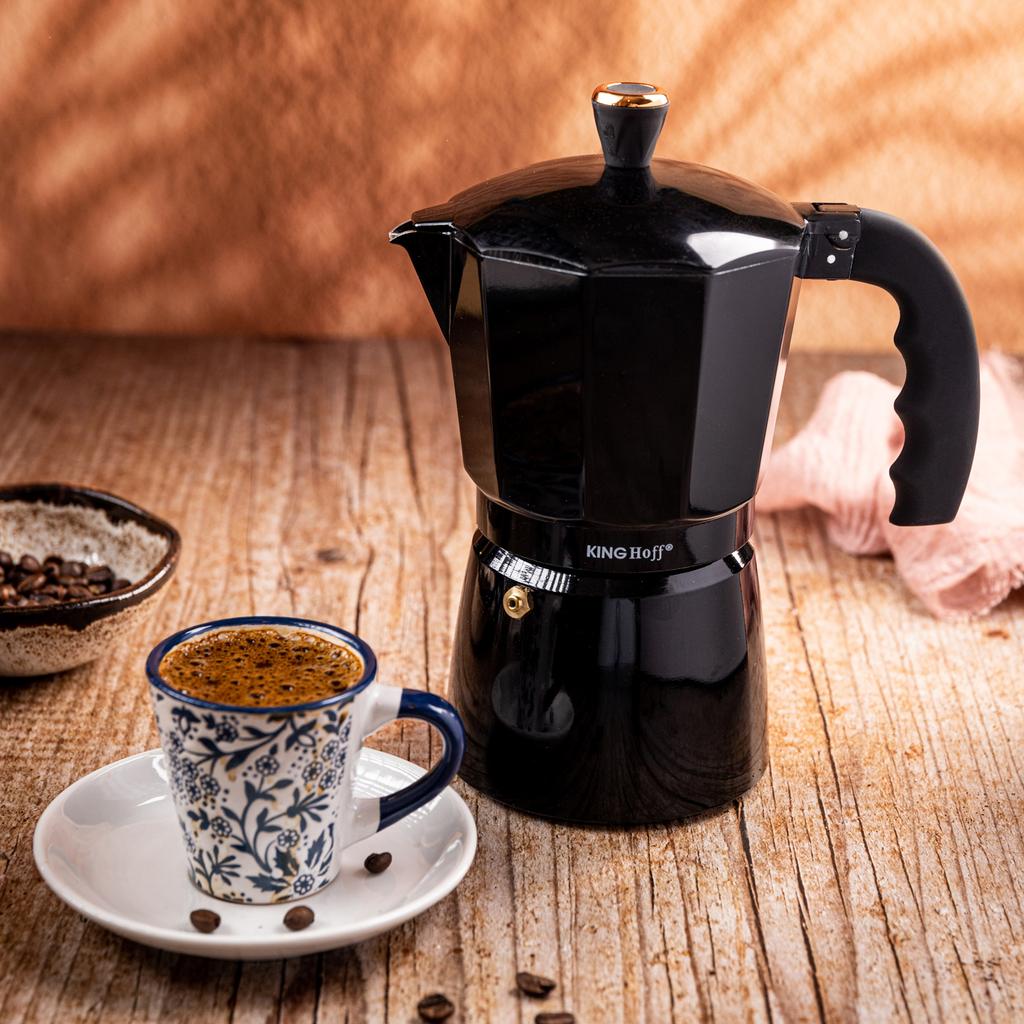 Kawiarka Espresso Kafeterka Ciśnieniowa KINGHOFF 600ml 12 Filiżanek KH-1885