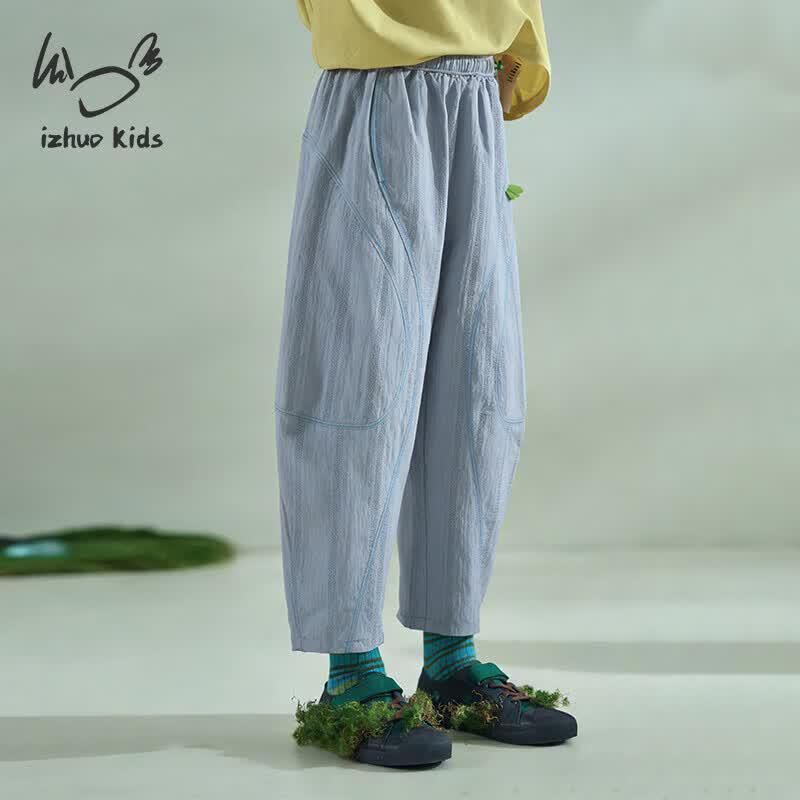 Xiaorizhe Kids Three-Eyed Rabbit Color-Block Tapered Pants 120 cm