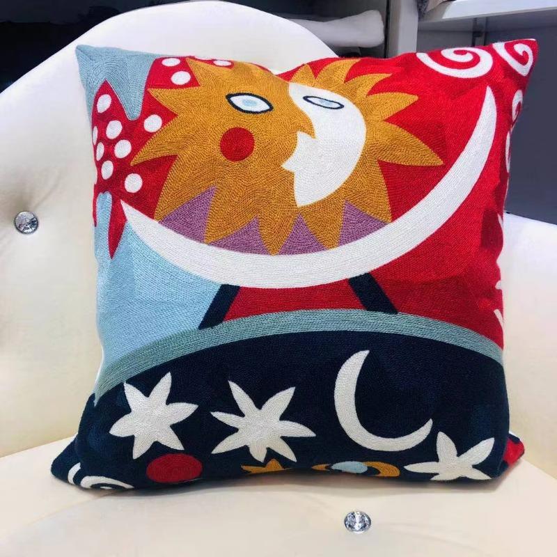 High Quality Picasso Abstract Cotton Pillow Cover Canvas Single-Sided Sofa Embroidery Cushion Cover For Living Room Home Decor