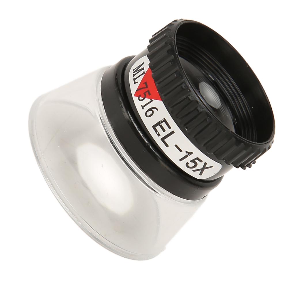 Cylindrical Magnifying Glass 15X Magnification Compact Light Cylindrical Magnifier for Reading Jewelry Watchmaker