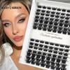 Large Tray 14 Rows Individual Lashes Mixed Tray Volume Cluster Lashes Black Mink Under Eyelash Clusters DIY Lash Extension Kit