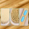 Bristle Shower Brush with Non-slip Long Wooden Handle Exfoliating Massage Scrubber for Back Foot Body Bathing