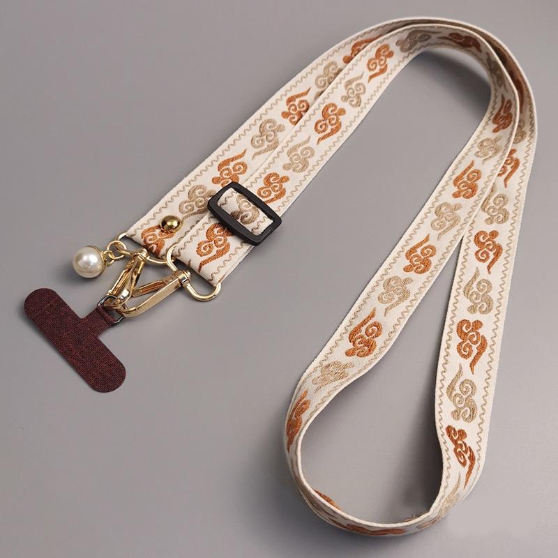 Stylish Colour Cloud Nylon Phone Lanyard Crossbody Strap Trendy Mobile Phone Accessories Versatile Lanyard Adjustable Lanyard