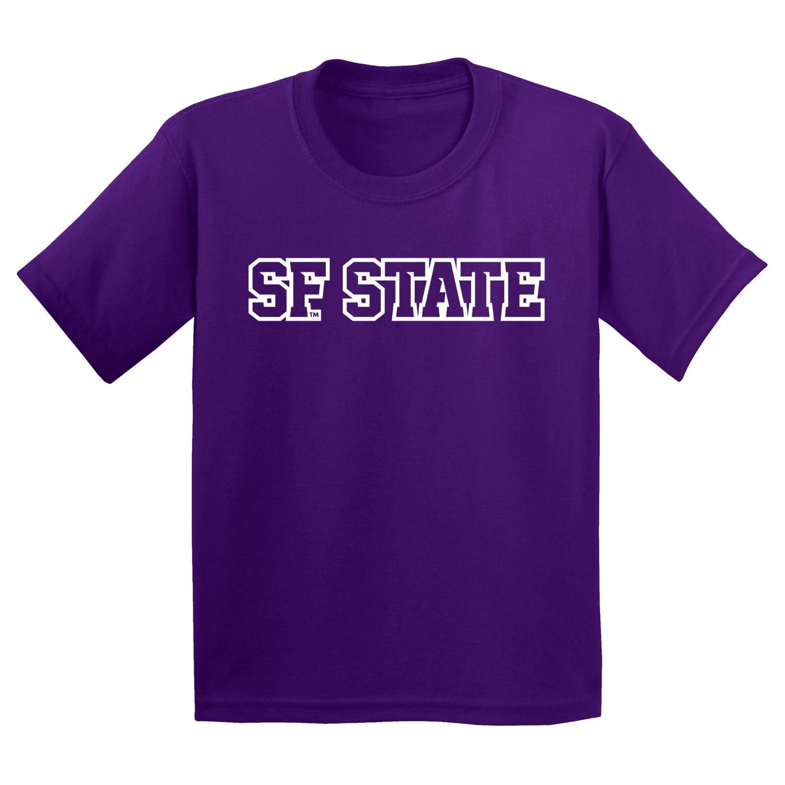 San Francisco State University Gators Basic Block Youth T-Shirt - Purple L