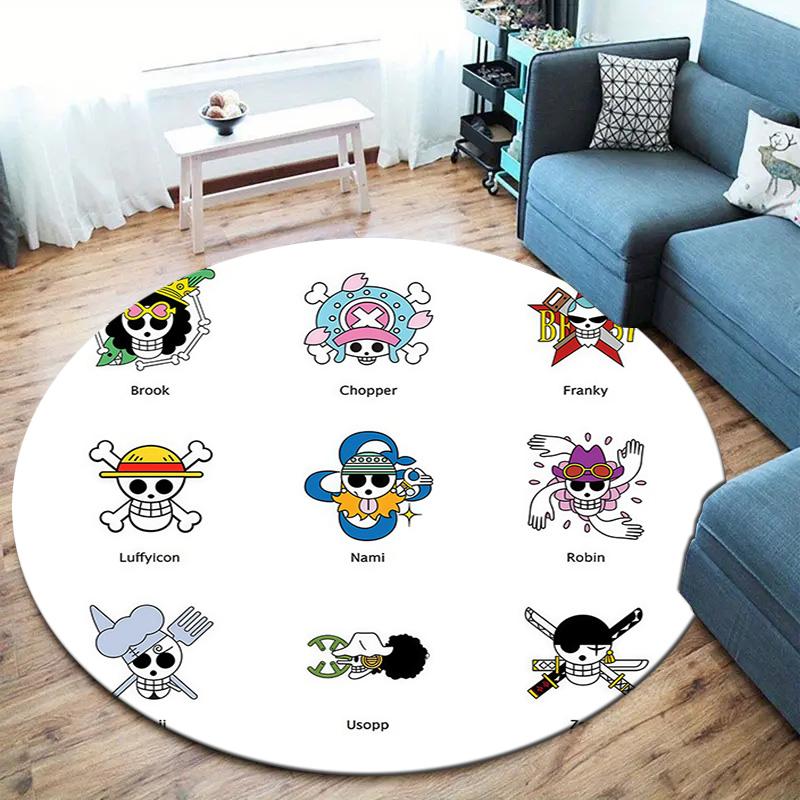 One Piece Round Area Rug Carpet Rug For Living Room Bedroom Sofa Playroom Decor Nonslip Floor Mat
