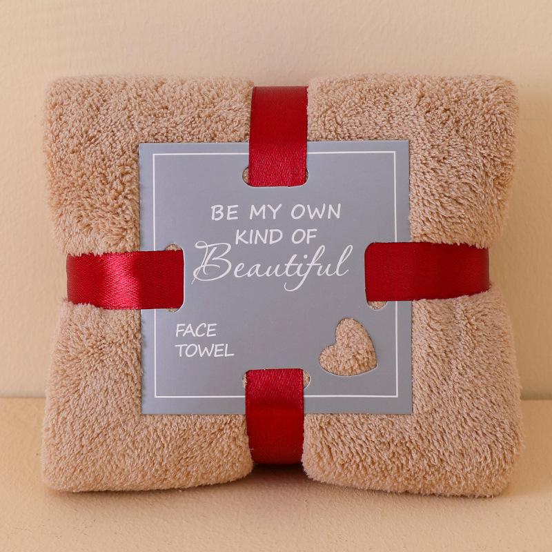 Coral Fleece Wedding Towel: Full Moon Dowry Gift, Engagement Joy, Couple Souvenir.