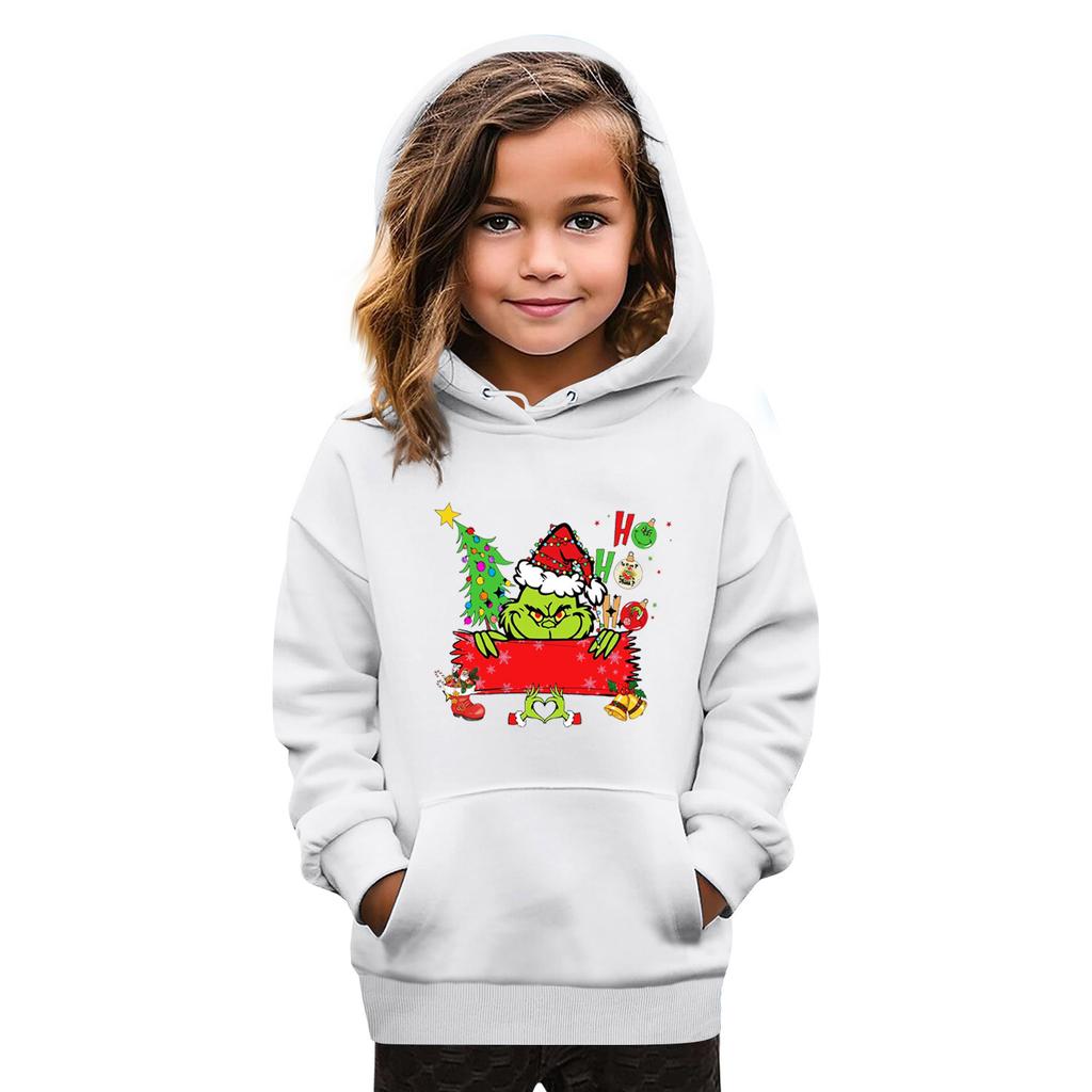 Sweatshirts For Teen Girls Hoodies Long Sleeve Drawstring Pullover Cute Oversized Hoodie Christmas Day