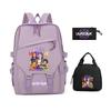 Demon Hunters KPop Demon Hunters Student School Bag Three-piece School Bag Zipper Pencil Case