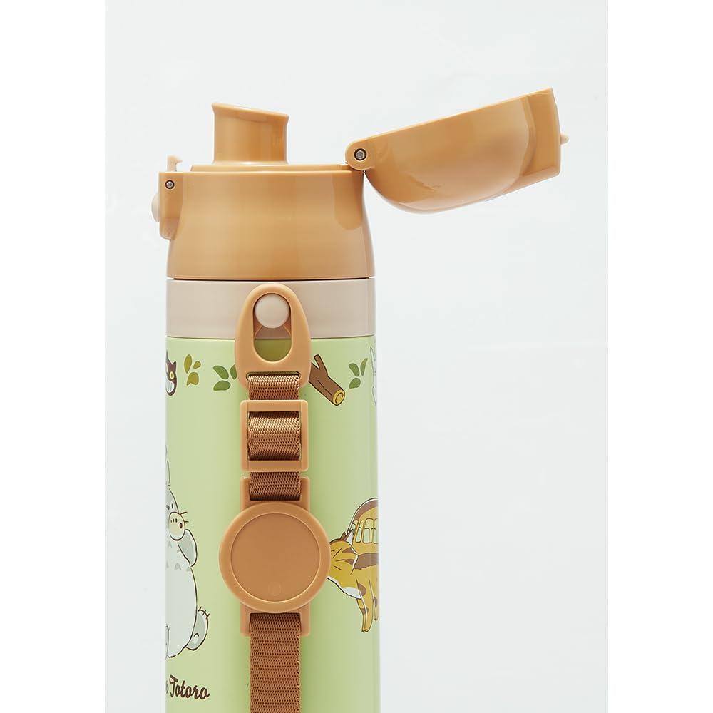 Skater Water Direct Ghibli Totoro Cat Bus Stainless Sports Water Children's Bottle, 470ml, Drinking, & Design, Insulated, Steel, Lightweight, Bottle,