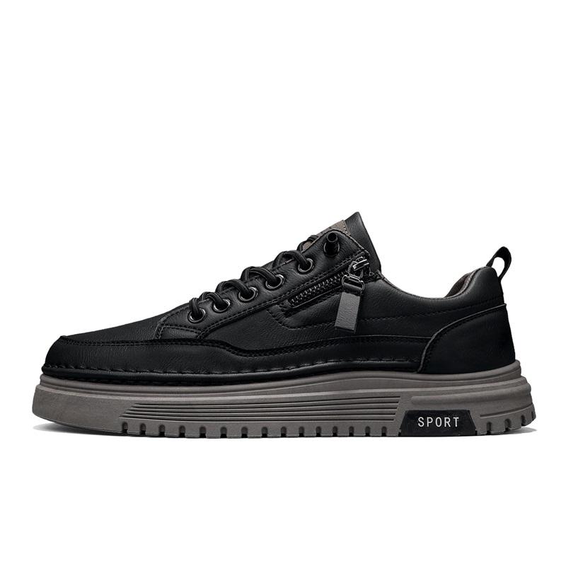 Men'S Thick Sole Casual Shoes Spring New Breathable Soft-Sole Anti-Slip Outdoor Walking Shoes White Flat Shoes Sports Board Shoe