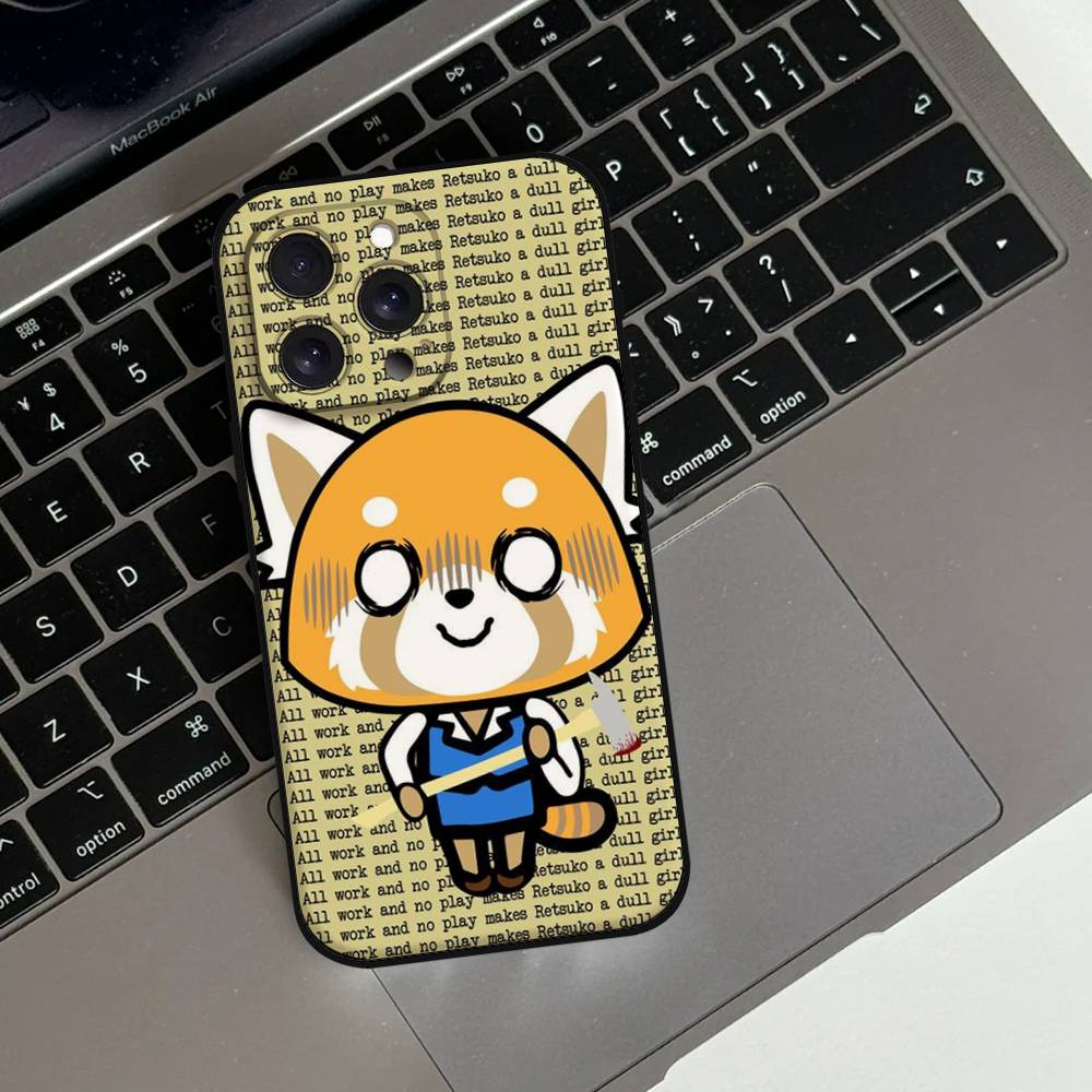 Cartoon Cute A-AggretsukoS Phone Case For IPhone 17 16 15 14 13 12 11 X XR XS Plus Pro Max Mini Soft Black Cover