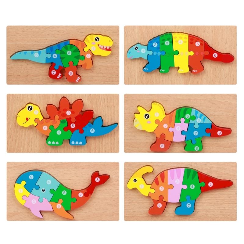 

Dinosaur, Vehicles Puzzles for Kids Toddler Wooden Puzzle Toy for Age 3-5 Kindergarden Girls Boys Gift for Birthday