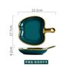 Creative Gold Edged Handle Ceramic Plate, Tableware, Dishes, Dessert Plate, Home Breakfast Plate, Kitchen, Restaurant Utensils