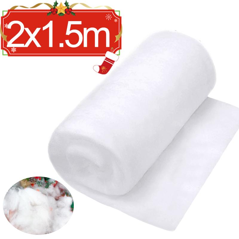 Artificial Snow White Christmas Decoration Fluffy Fiber Fake Snow Winter Tree Ornament Stuffing Material DIY Snowy Scene Decor