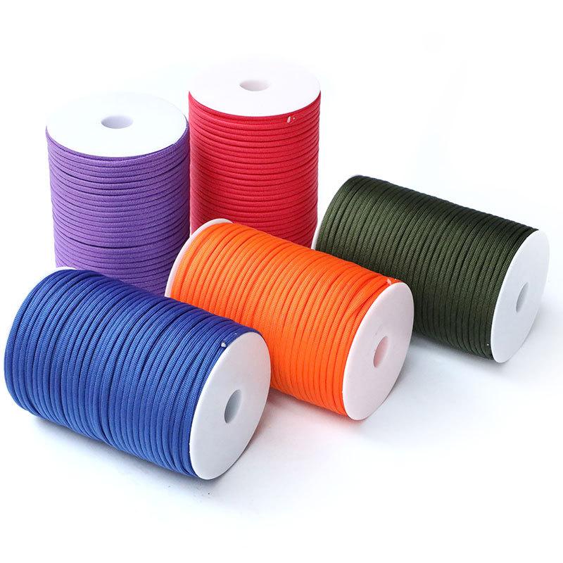100 M Outdoor Seven-Core Umbrella Rope 4mm Umbrella Rope Bracelet Braided Line Military Fan 7-Core Survival Umbrella Rope