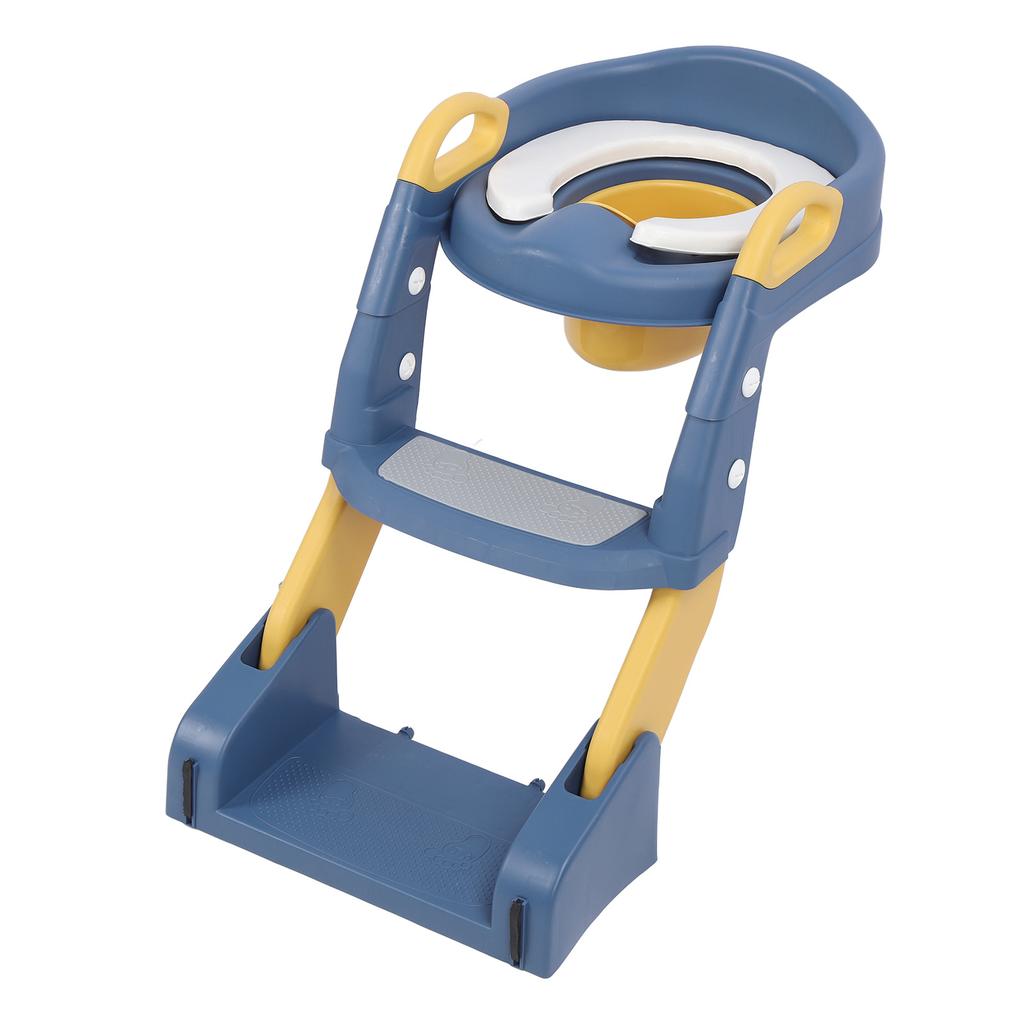 3 In 1 Potty Training Seat with Step Stool Ladder Non Slip Pads PVC Comfortable Toddler Potty