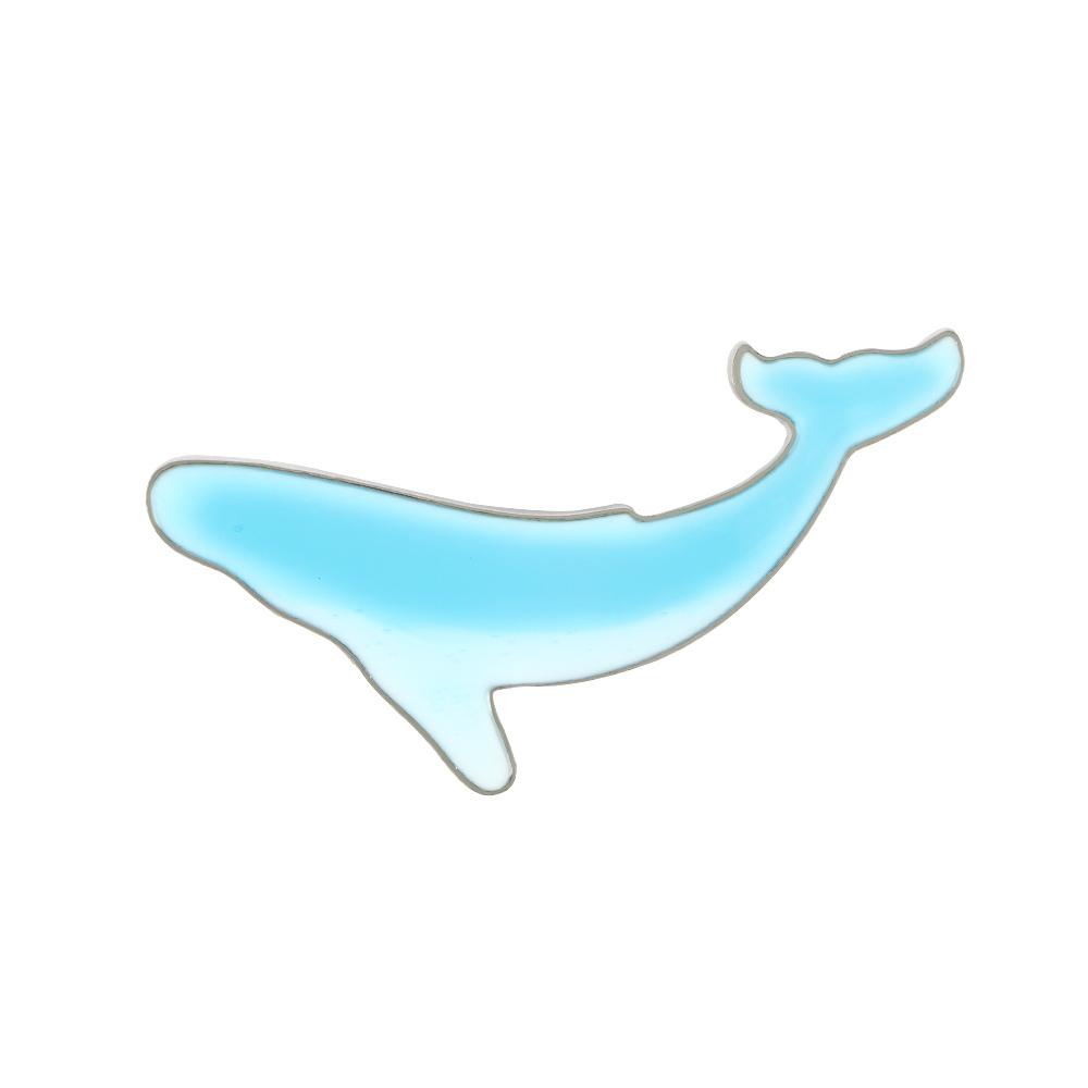 Cartoon Blue Marine Animal Brooch Save Ocean Whale Dolphin Enamel Badge Cloth Backpack Lapel Pins Jewelry Gifts for Friends Kids