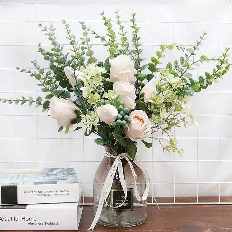 10/30Pcs Artificial Plants Eucalyptu Leave Hot Sale for Christmas Home Wedding Garden Decoration Wall Wreaths Diy Gift Scrapbook