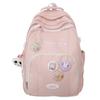 Color Block Backpack Female Junior High School Student Backpack Large Capacity Schoolbag Student Travel Bag