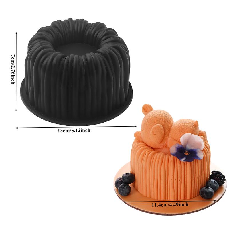 

1/6/15 Grids Cylindrical Coil Texture Design Mousse Cake Mold French Dessert Baking Mold DIY Pudding Dessert Chocolate Mold