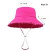 HyunA Fur-Edged Washed Cotton Fisherman Bucket Hat for Women - Trendy, Stylish Sun Hat for Shopping & Travel