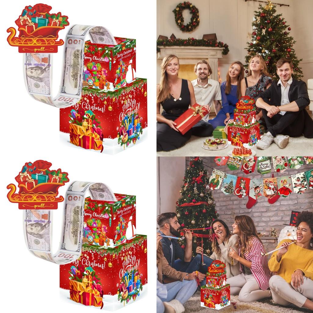 Santa Claus Gift Container With Red Paper Material For Christmas Celebration Gifts