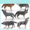Realistic Plastic Wolf Figurine Collection For Children Educational Toy Model