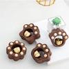 Shopkeeper Bell Cute Cat Claw Wood Brass Magnetic Door Opening Bell for Home Store Entrance 7x7.5cm