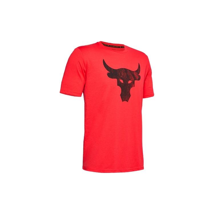 Under Armour Project Rock Brahma Bull T-shirt Red Men s 1351582-608 L