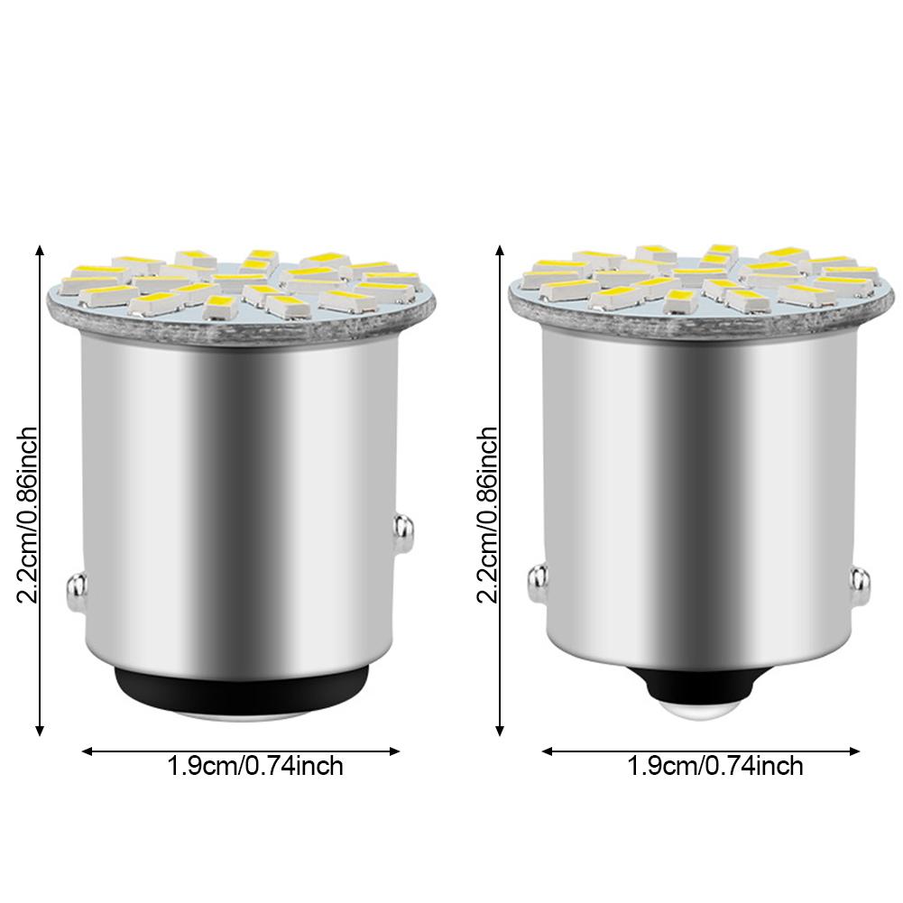 1/10 PCS LED Bulbs Turn Signal Lights 12V 7000K White Car Reverse Backup Parking Brake Lamps P21W 1156 BA15S 1157 BAY15D COB Dome Lights 6