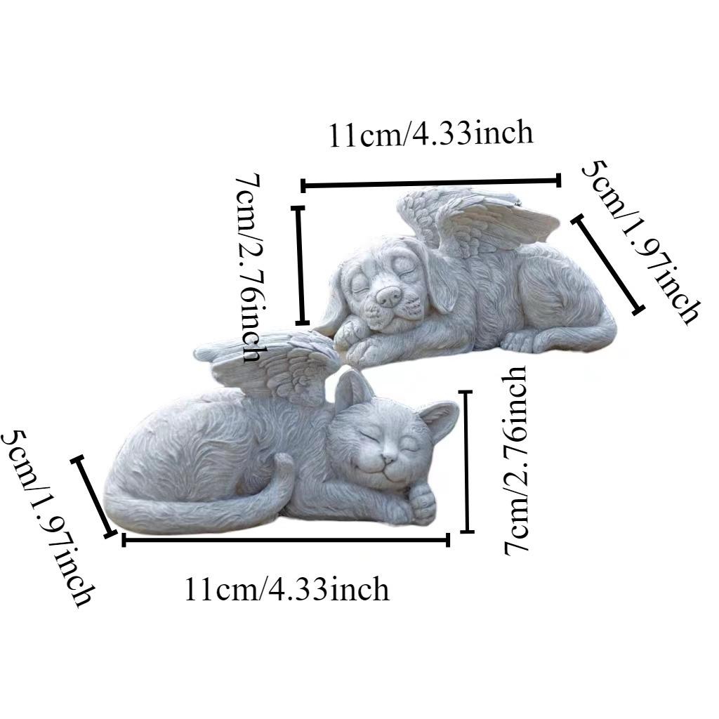 

Кошки и собаки-ангелы, Украшения для двора, Изделия из смолы, Беззаботные кошки и собаки, Принимающие солнечные ванны, Кошки и собаки с крыльями ангела, Садовое украшение dog