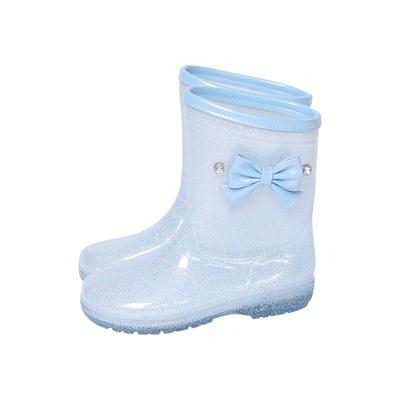 Arisana Rain Boots with Ribbon, Kids' Girls, Blue, 21cm