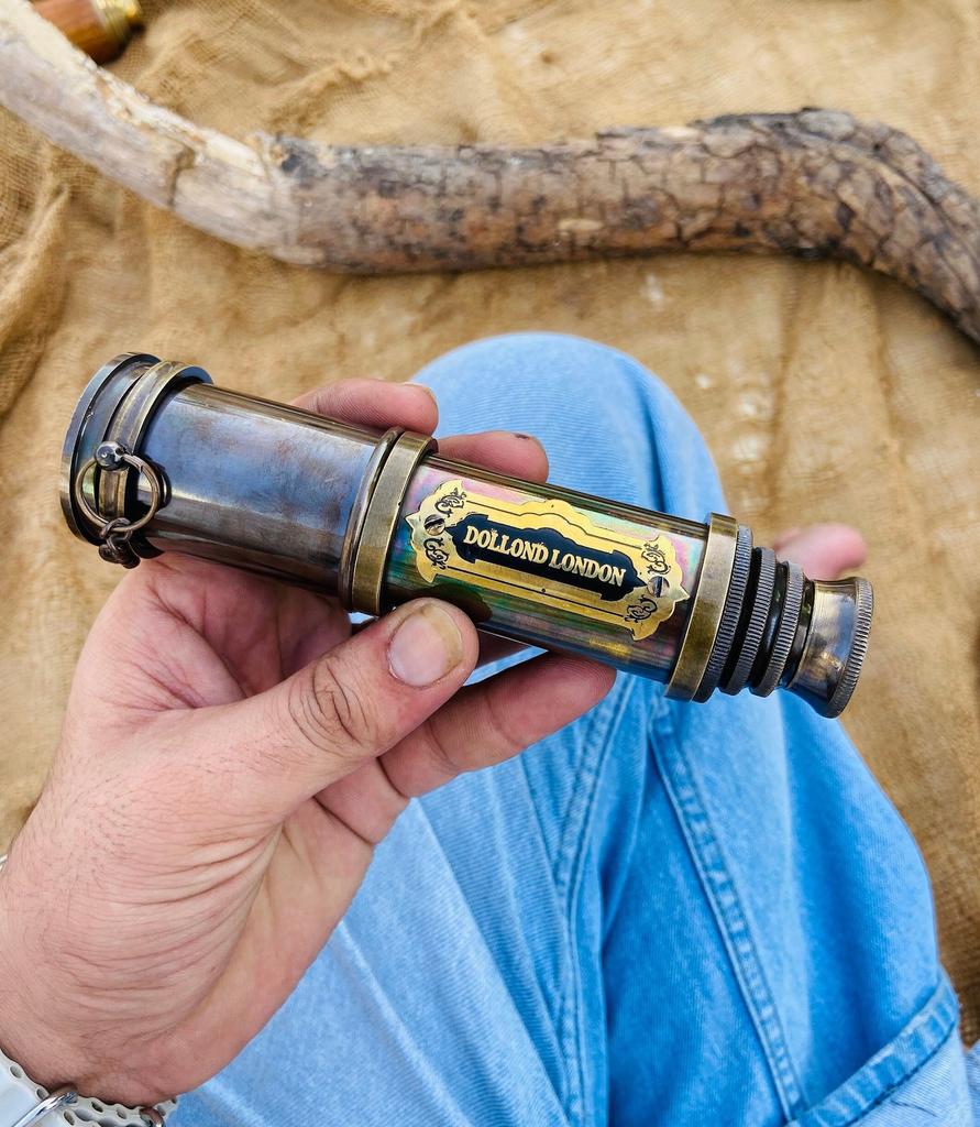 Messing Teleskop Dolland London 16" Antikes Teleskop für Kinder, Erwachsene Geschenk für Geburtstag, Sohn, Vater, Mutter, Pfadfinder, Ehemann Geschenk