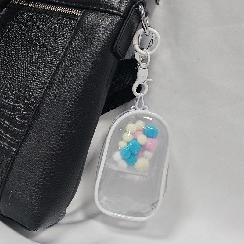 Οθόνη κούκλας Διαφανές κουτί αποθήκευσης Θήκη Mystery Box Τσάντα μπρελόκ Χαριτωμένη οργάνωση κούκλας τσάντας με βελούδινη θήκη για τη σκόνη