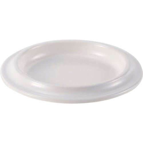 Ovject Camping Outdoor Medium Plate, Made In Japan, Enamel, Heat-Resistant, Oven and Fire Safe, 18cm, Matte White, O-ERP18-MWH