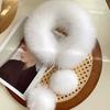 Soft Plush Fur Collar Scarf Faux Fur Fur Collar Shawl New Pom Pom Scarf  Women