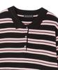 AWESOME STUDIO Multi-Stripe Collared Knit Black