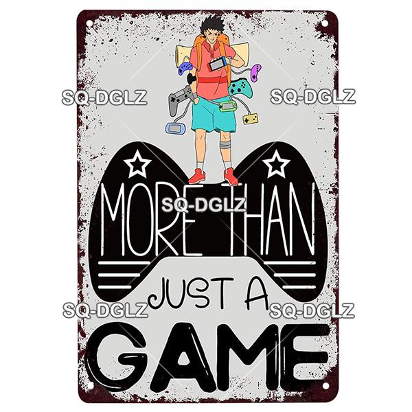 Game Rules Metal Sign Metal Poster Tin Sign Plaque Metal Vintage Wall Decor for Bar Pub Club Man Cave Metal Signs(20x30cm)