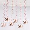 6 Stück/Los Happy Birthday Spiralen Dekoration 16 20 21 30 40 50 60 70 Jahre Roségold PVC Geburtstagsfeier Dekorationen Zubehör