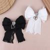 Women'S Lace Bow Tie Brooches Hairclip Heart Shape  Pendant Lolita Skirt Accessories Pin Clips Jewelry Gift