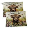 Ink Proof Planner Highland Cow Calendar 2027, 12 Month Wall Hanging with Yearly Event Tracker Large Daily Blocks, Home Office Organizer, Lover