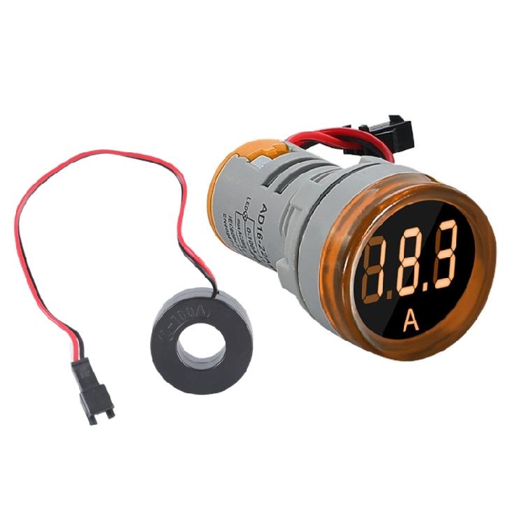 22mm Round LED Ammeter Voltmeter Display Voltage Current 0-100A Meter Indicator LED Display for Industrial Equipment