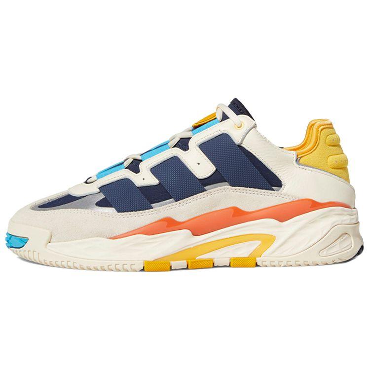 

Кроссовки унисекс adidas Niteball Cream White Cyan Signal-Cyan Collegiate-Navy FV4842