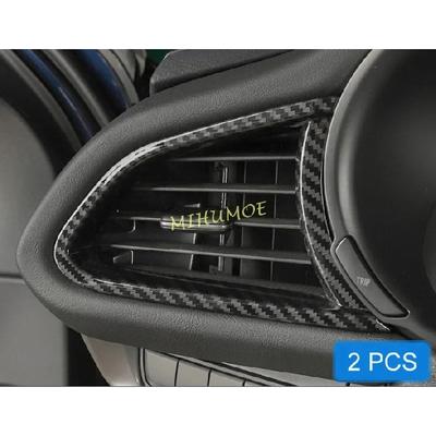 Mazda CX-30 CX30 DM -2025 2 db Szénszálas Műszerfal Szellőzőnyílás Fedél Díszítés Autó Belső Dekoráció