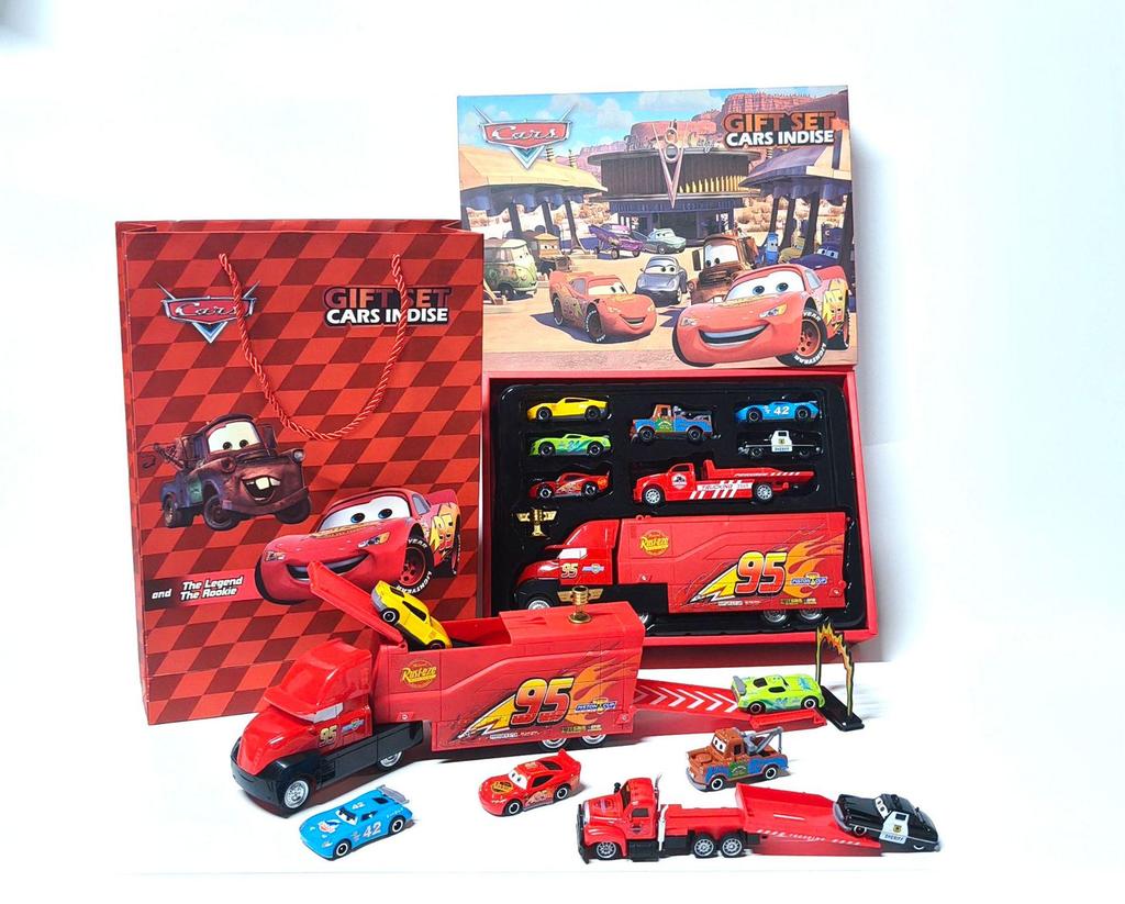 Cars 3 Lightning McQueen & Storm Alloy Toy Set - Black, Mater Edition, Kids' Gift