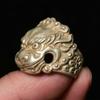1.2" Rare Old Chinese Silver Dynasty Palace Animal Leo Lion Head Ring Rings Statues Et Sculptures Gift