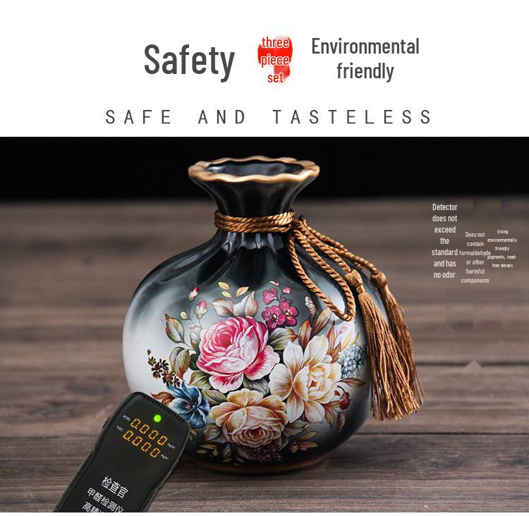 Modern Ceramic Vase Ornament for Living Room or TV Cabinet Display